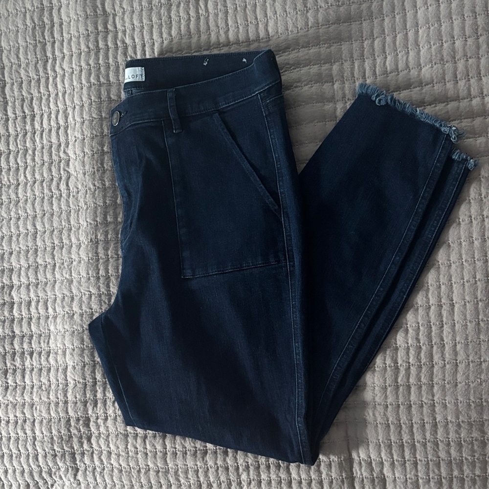 LOFT Indigo Denim Jeans. Size 14.